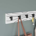 Κρεμάστρα τοίχου Flow Megapap χρώμα λευκό 63x1,8x9,8εκ. - Image 2