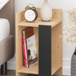 Κομοδίνο Elos Megapap αριστερό χρώμα saphhire oak - silky black 30x31,7x55εκ. - Image 2