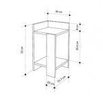 Κομοδίνο Elos Megapap αριστερό χρώμα saphhire oak - silky black 30x31,7x55εκ. - Image 4