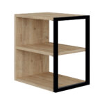 Τραπεζάκι βοηθητικό - Κομοδίνο Echo Megapap χρώμα sapphire oak 30x42x45εκ. - Image 3