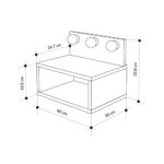 Κομοδίνο επιτοίχιο Treo Megapap με LED χρώμα λευκό 40x30x33,8εκ. - Image 6