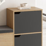 Παπουτσοθήκη Haven Megapap χρώμα sapphire oak - ανθρακί 101x35x80,4εκ. - Image 3