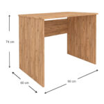 Γραφείο εργασίας Kalen Megapap χρώμα pine oak 90x60x74εκ. - Image 3