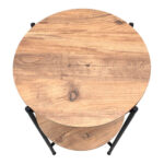 Τραπεζάκι βοηθητικό Argento Megapap χρώμα pine oak 43x43x60εκ. - Image 4