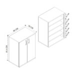Παπουτσοθήκη - Ντουλάπι Manolo Megapap χρώμα ανθρακί 60x38x81,4εκ. - Image 5