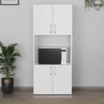 Ντουλάπα κουζίνας Armado Megapap χρώμα λευκό 60x32x140εκ. - Image 2