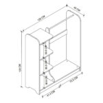 Έπιπλο εισόδου Rozesme Megapap χρώμα λευκό 120x40x135εκ. - Image 3