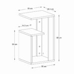 Τραπεζάκι βοηθητικό Rosana Megapap χρώμα μαύρο 35x29,5x60εκ. - Image 4