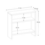 Τραπεζάκι βοηθητικό Silvanus Megapap χρώμα μαύρο 51x17,5x49εκ. - Image 3