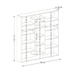 Βιβλιοθήκη Ample Megapap χρώμα λευκό 125x22x135,7εκ. - Image 5