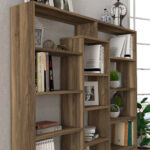 Βιβλιοθήκη Ample Megapap χρώμα καρυδί 125x22x135,7εκ. - Image 3