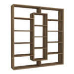 Βιβλιοθήκη Ample Megapap χρώμα καρυδί 125x22x135,7εκ. - Image 4