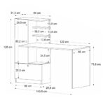 Γραφείο εργασίας Domingo Megapap χρώμα sapphire oak 149,5x60x120εκ. - Image 6