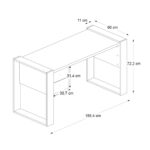 Γραφείο εργασίας Fernando Megapap χρώμα λευκό 158,4x60x72,2εκ. - Image 6