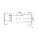 Μπουφές Ursula Megapap χρώμα καρυδί 180x40x77,6εκ. - Image 5