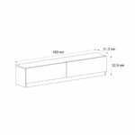 Έπιπλο τηλεόρασης Ahenk Megapap χρώμα καρυδί 160x31,3x32,9εκ. - Image 4