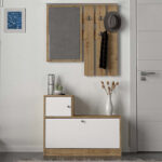 Έπιπλο εισόδου Galina Megapap χρώμα sapphire oak - λευκό 91,8x27x70εκ. - Image 2
