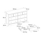 Συρταριέρα - Μπουφές Sabina Megapap χρώμα sepet oak 160x50x96εκ. - Image 5