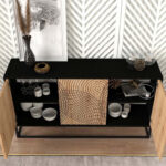 Μπουφές Themis Megapap χρώμα μαύρο - sapphire oak 150x35x83,6εκ. - Image 3