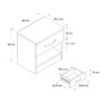 Κομοδίνο Lube Megapap χρώμα λευκό 40x28,2x40εκ. - Image 5