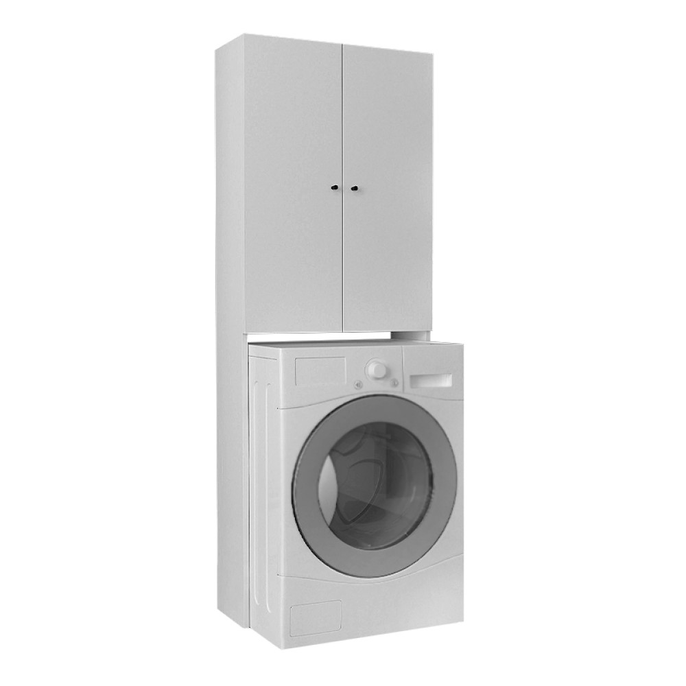 GP042-02541-0 Έπιπλο πλυντηρίου Romme Megapap χρώμα λευκό 65x27,1x180εκ. - Image 1
