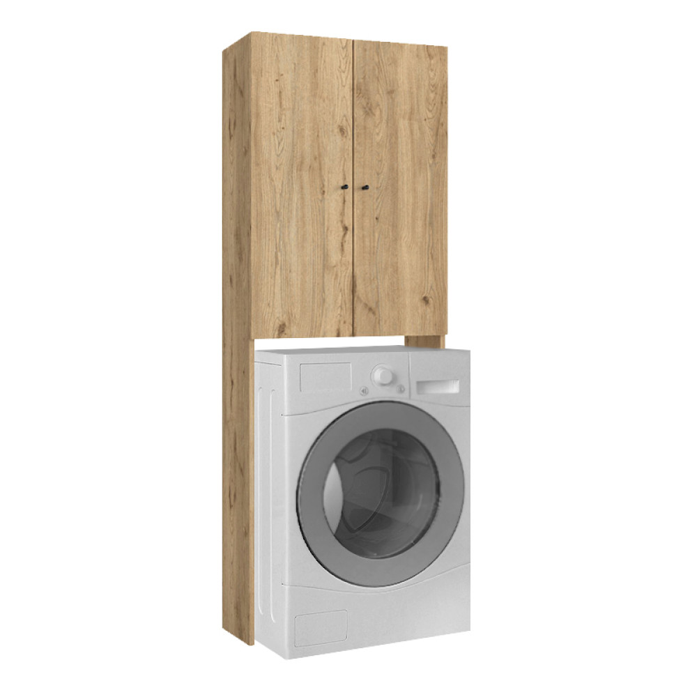 GP042-02542-0 Έπιπλο πλυντηρίου Romme Megapap χρώμα sepet oak 65x27,1x180εκ. - Image 1