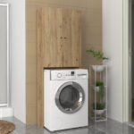 Έπιπλο πλυντηρίου Romme Megapap χρώμα sepet oak 65x27,1x180εκ. - Image 2