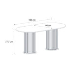Τραπέζι Bohema Megapap χρώμα ivory - sepet oak 180x90x77,7εκ. - Image 6