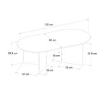 Τραπεζάκι σαλονιού Cortado Megapap χρώμα μαύρο 120x60x39,6εκ. - Image 3