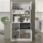 Έπιπλο κουζίνας Tuco 2 Megapap χρώμα λευκό 90x40x180εκ. - Image 2