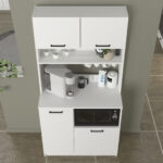 Έπιπλο κουζίνας Tuco 2 Megapap χρώμα λευκό 90x40x180εκ. - Image 4
