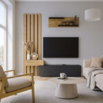 Σύνθεση τηλεόρασης Rosaline Megapap χρώμα ανθρακί - sepet oak 183x31,3x196,9εκ. - Image 2