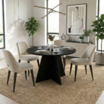 Τραπέζι Tailor Megapap χρώμα sencron black Ø120x75,7εκ. - Image 2