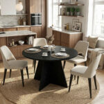 Τραπέζι Tailor Megapap χρώμα sencron black Ø120x75,7εκ. - Image 4