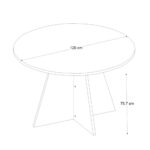 Τραπέζι Tailor Megapap χρώμα sencron black Ø120x75,7εκ. - Image 6