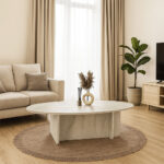Τραπεζάκι σαλονιού Ravey Megapap χρώμα travertine 120x60x39,8εκ. - Image 2