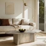 Τραπεζάκι σαλονιού Ravey Megapap χρώμα travertine 120x60x39,8εκ. - Image 4