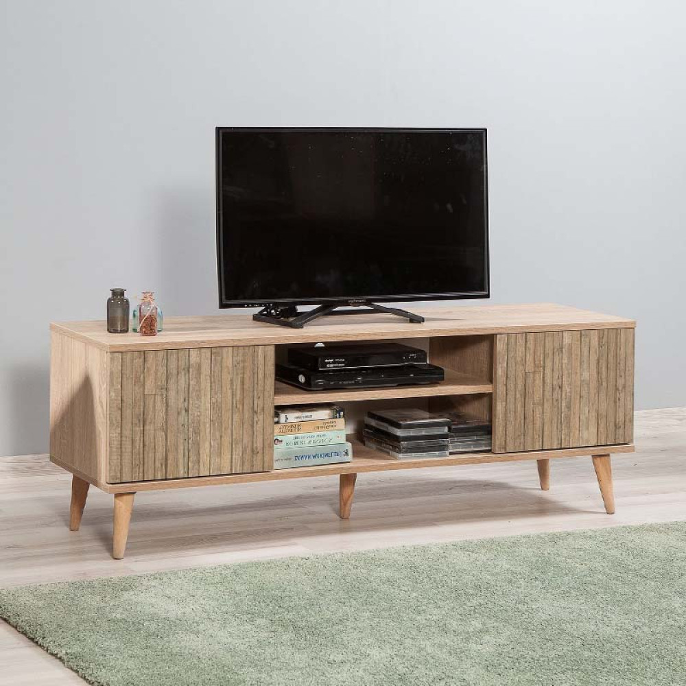 GP052-00023-0 Έπιπλο τηλεόρασης Soho Megapap χρώμα sonoma 140x40x50 εκ. - Image 1
