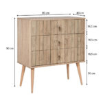 Συρταρτιέρα Soho Megapap χρώμα sonoma 80x40x90εκ. - Image 4