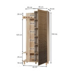 Έπιπλο εισόδου Soho Megapap χρώμα sonoma 90x36x194εκ. - Image 5
