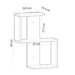 Ραφιέρα τοίχου Octa Megapap χρώμα sapphire oak 45x16,4x60εκ. - Image 3