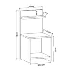 Κομοδίνο Ulman Megapap χρώμα ανθρακί 35x37x72εκ. - Image 4