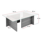 Τραπεζάκι σαλονιού Vetrino Megapap γυάλινο χρώμα black wood 105x65x40εκ. - Image 6