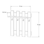 Κρεμάστρα τοίχου Carina Megapap χρώμα sapphire oak 70x18x70εκ. - Image 2