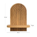 Ραφιέρα τοίχου Artwill Megapap Mdf χρώμα oak 26x13x35εκ. - Image 4