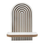 Ραφιέρα τοίχου Artwill Megapap Mdf χρώμα λευκό - oak 26x13x35εκ. - Image 3