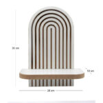 Ραφιέρα τοίχου Artwill Megapap Mdf χρώμα λευκό - oak 26x13x35εκ. - Image 4