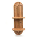 Ραφιέρα τοίχου Artwill Megapap Mdf χρώμα oak 26x13x70εκ. - Image 3