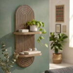Ραφιέρα τοίχου Artwill Megapap Mdf χρώμα wenge 26x13x70εκ. - Image 2