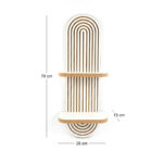 Ραφιέρα τοίχου Artwill Megapap Mdf χρώμα λευκό - oak 26x13x70εκ. - Image 4